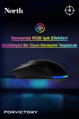 North Game Over RGB Kablosuz Şarjlı Profesyonel Gaming Oyuncu Mouse