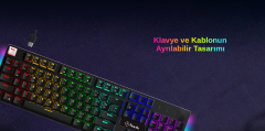North Shield Blue Switch Türkçe RGB Mekanik Gaming Klavye