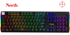 North Shield Blue Switch Türkçe RGB Mekanik Gaming Klavye
