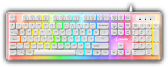 North Paladin Mekanik Hisli Türkçe RGB Beyaz Gaming Klavye