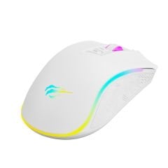 Havit Gamenote MS1034 RGB Gaming Makrolu Programlanabilir Oyuncu Mouse - Beyaz