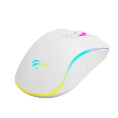 Havit Gamenote MS1034 RGB Gaming Makrolu Programlanabilir Oyuncu Mouse - Beyaz