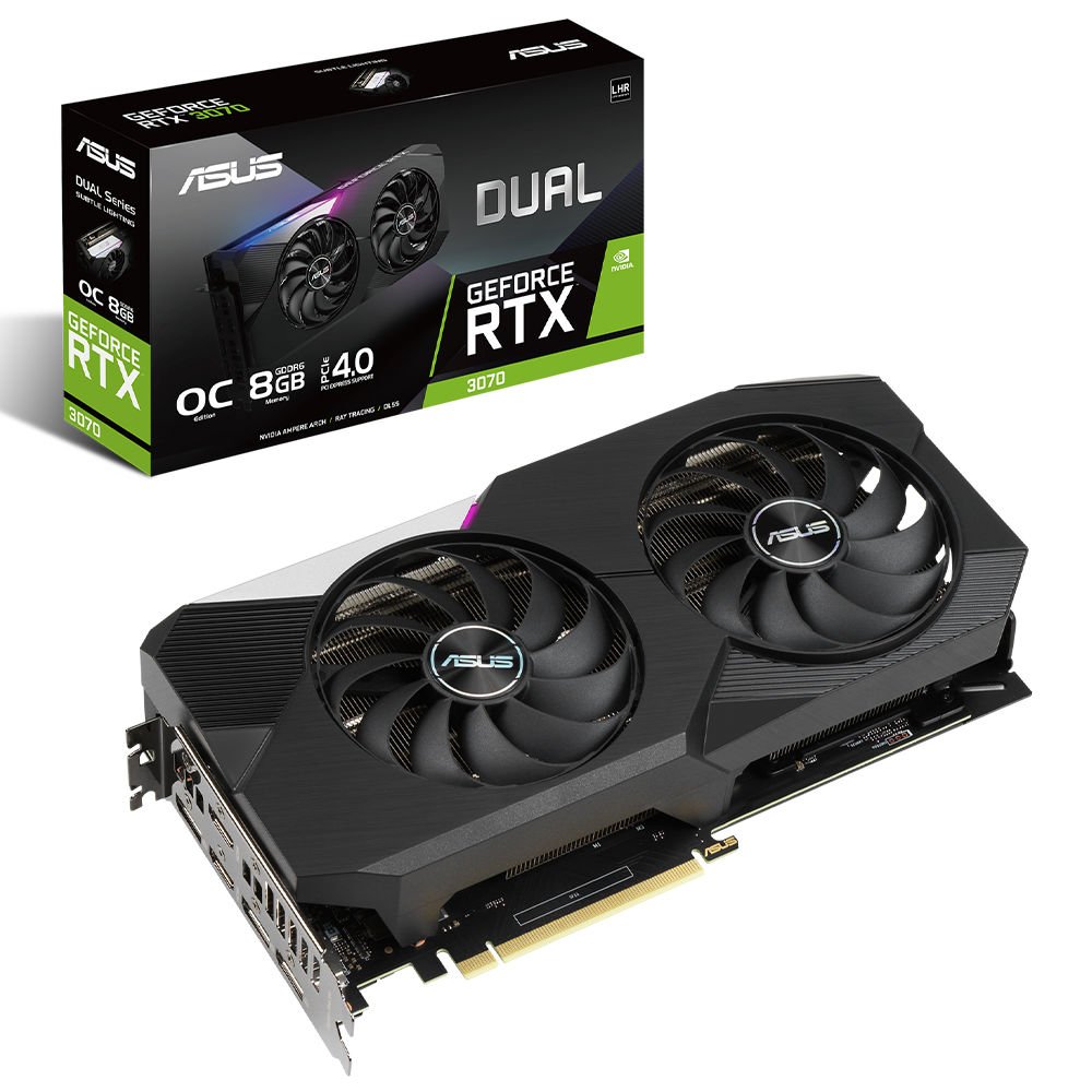 ASUS GeForce RTX 3070 DUAL V2 OC 8GB GDDR6 256 Bit LHR Ekran Kartı