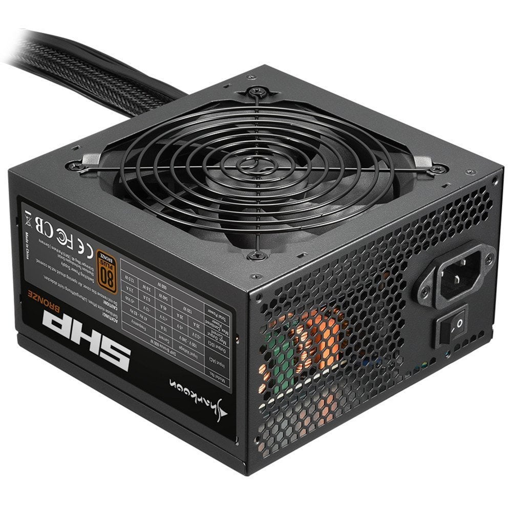 Sharkoon SHP BRONZE 500W 80+ Bronze Modüler 120mm Fanlı PSU