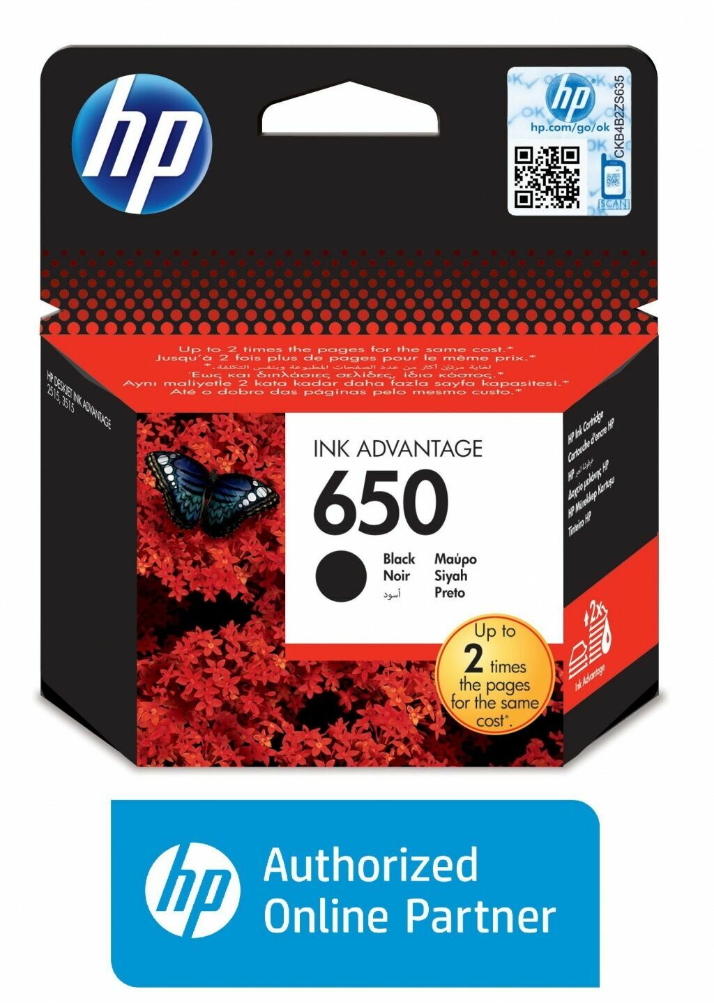 Hp 650-CZ101AE Siyah Orjinal Mürekkep Kartuşu