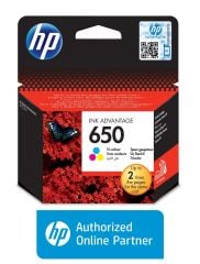 Hp 650-CZ102AE Renkli Orjinal Mürekkep Kartuşu