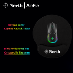 North AirFly Premium Quality Bilek Destekli Gaming Mousepad