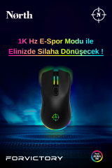 North Shield Mekanik Oyuncu Klavyesi + Game Over Oyuncu Mouse + Odin Oyuncu Mousepad Vip Bundle