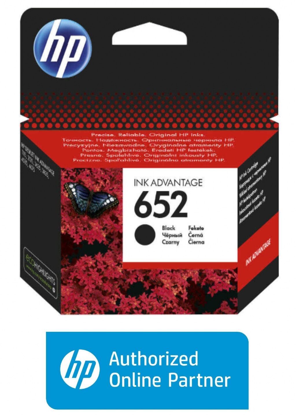 Hp 652-F6V25AE Siyah Orjinal Mürekkep Kartuşu