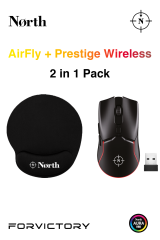 North Prestige Premium Kablosuz Mouse + AirFly Premium Bilek Destekli Mouse Pad Wireless Bundle