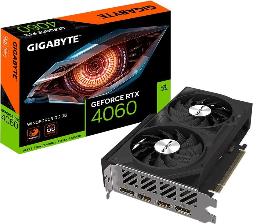 Gigabyte GeForce RTX 4060 Windforce OC 8G 8GB GDDR6 128 Bit DLSS 3 Ekran Kartı