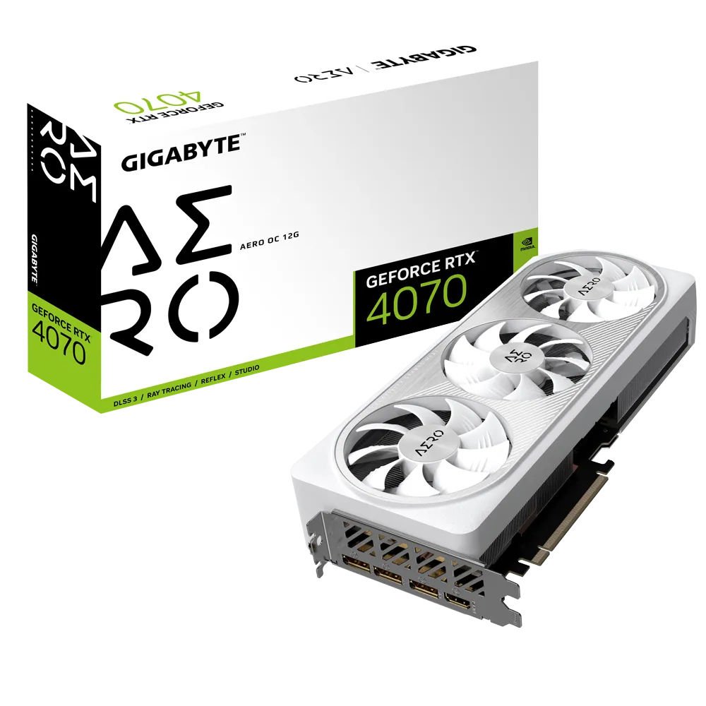 GIGABYTE GeForce RTX 4070 AERO OC 12GB GDDR6X DLSS 3 192 Bit Ekran Kartı