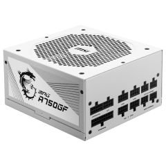 MSI MPG A750GF WHITE 750W 80+ Gold Full Modüler 140mm Fanlı PSU
