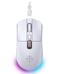 North Odin PRO WL 26.000 DPI 750 IPS 70G UltraLight RGB Kablosuz Beyaz Gaming Mouse