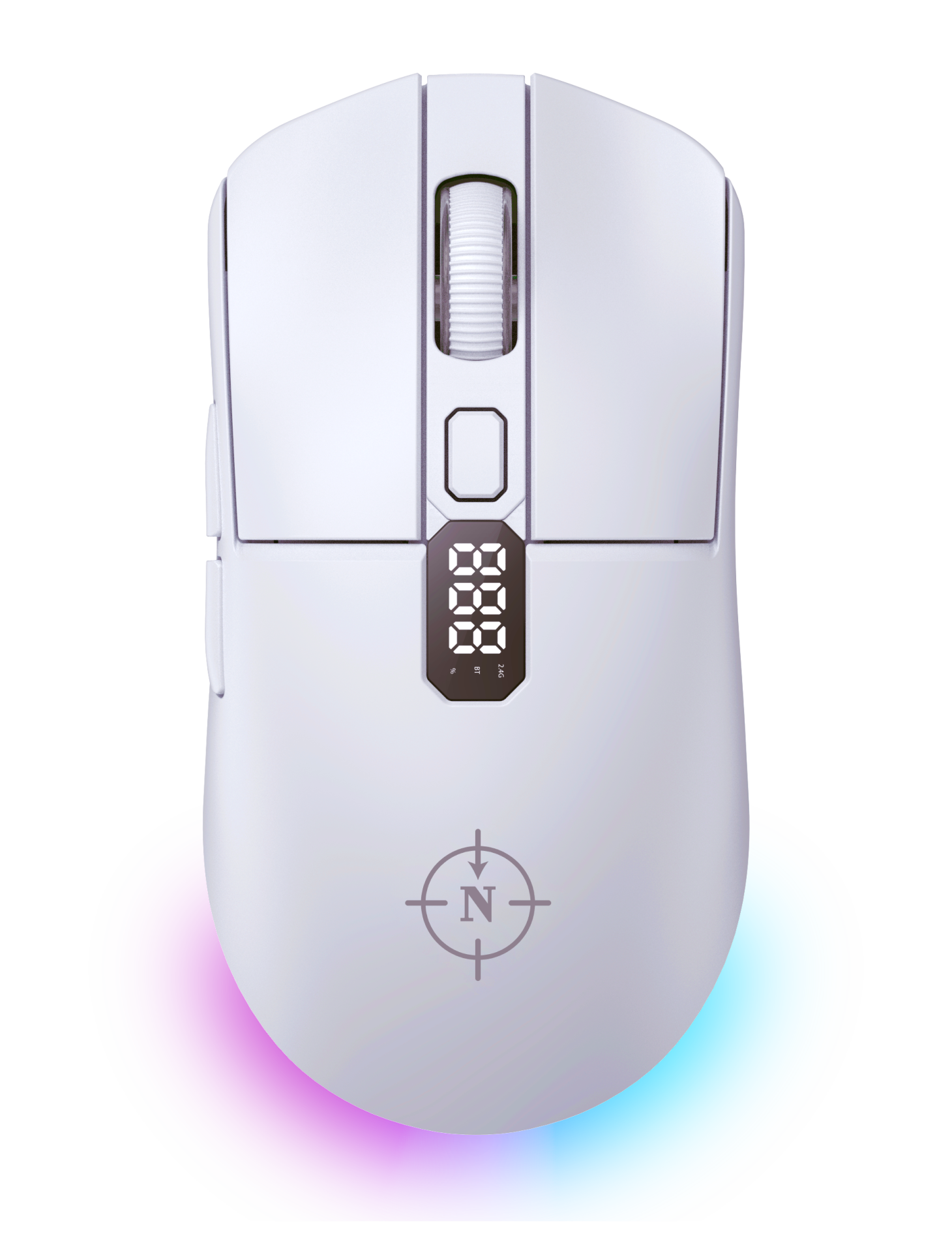 North Odin PRO WL 26.000 DPI 750 IPS 70G UltraLight RGB Kablosuz Beyaz Gaming Mouse