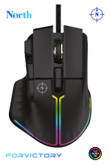 North Ragnarok RGB 12.800 DPI 400 IPS 50G PMW3389 Profesyonel Makrolu Gaming Oyuncu Mouse