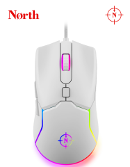 North Shield White Mekanik Oyuncu Klavyesi + Air White RGB Oyuncu Mouse + Odin Oyuncu Mousepad White Bundle