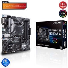 ASUS PRIME B550M-A 4600MHz(OC) DDR4 Soket AM4 M.2 HDMI VGA DVI mATX Anakart