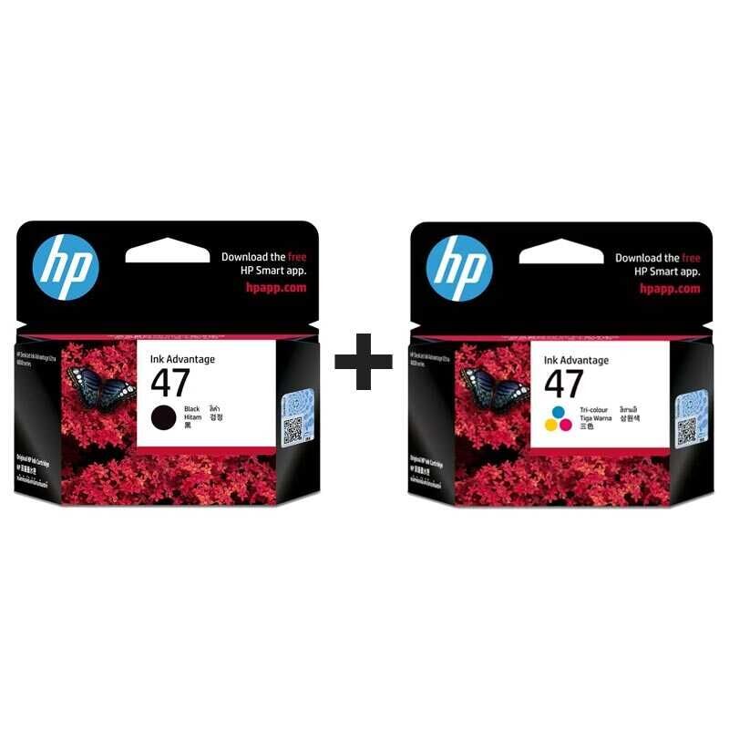 HP 47 6ZD61AE 6ZD21AE Orijinal Kartuş Seti 2 Adet 4 Renkli 25R76A