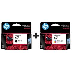 HP 47 6ZD61AE 6ZD21AE Orijinal Kartuş Seti 2 Adet 4 Renkli 25R76A