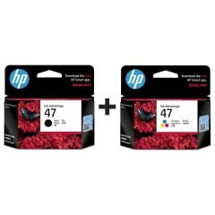 HP 47 6ZD61AE 6ZD21AE Orijinal Kartuş Seti 2 Adet 4 Renkli 25R76A