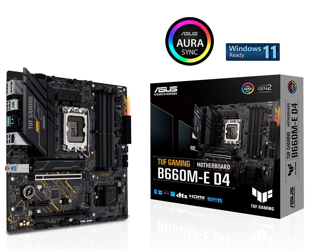 ASUS TUF GAMING B660M-E 5333MHz DDR4 Soket 1700 M.2 HDMI DP mATX Anakart