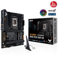 ASUS TUF GAMING B660-PLUS WIFI 5333MHz(OC) DDR4 Soket 1700 M.2 HDMI DP ATX Anakart