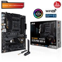 ASUS TUF GAMING X570-PRO WIFI II 5100Mhz(OC) DDR4 Soket AM4 M.2 HDMI DP ATX Anakart