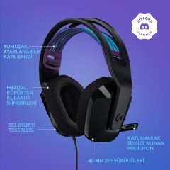 Logitech G335 Kablolu Siyah Gaming Kulaklık