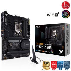 ASUS TUF GAMING Z590-PLUS WIFI 5133MHz (OC) DDR4 Soket 1200 M.2 HDMI DP ATX Anakart