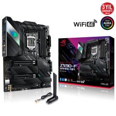 ASUS ROG STRIX Z590-F GAMING WIFI 5333MHz(OC) DDR4 Soket 1200 M.2 HDMI DP ATX Anakart