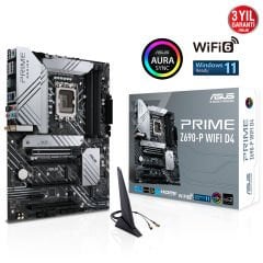 ASUS PRIME Z690-P WIFI D4 5333MHz(OC) DDR4 Soket 1700 M.2 HDMI DP ATX Anakart