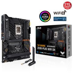 ASUS TUF GAMING Z690-PLUS WIFI D4 5333MHz(OC) DDR4 Soket 1700 M.2 HDMI DP ATX Anakart