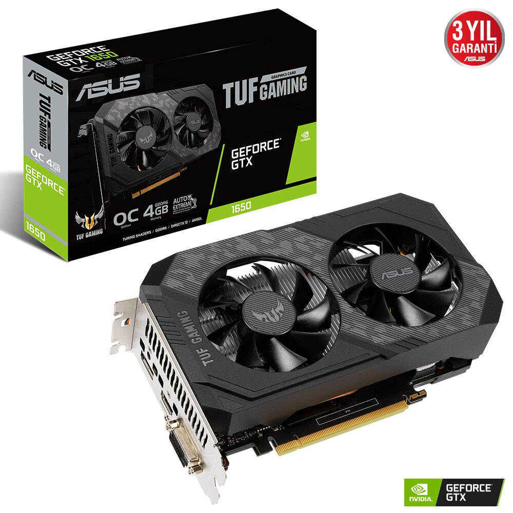 ASUS TUF Gaming GeForce GTX 1650 V2 OC Edition 4GB GDDR6 128 Bit Ekran Kartı