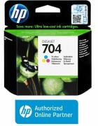 HP 704 Siyah Cn692ae + 704 Renkli Cn693ae Orijinal Kartuş Seti CN692AE-CN693AE