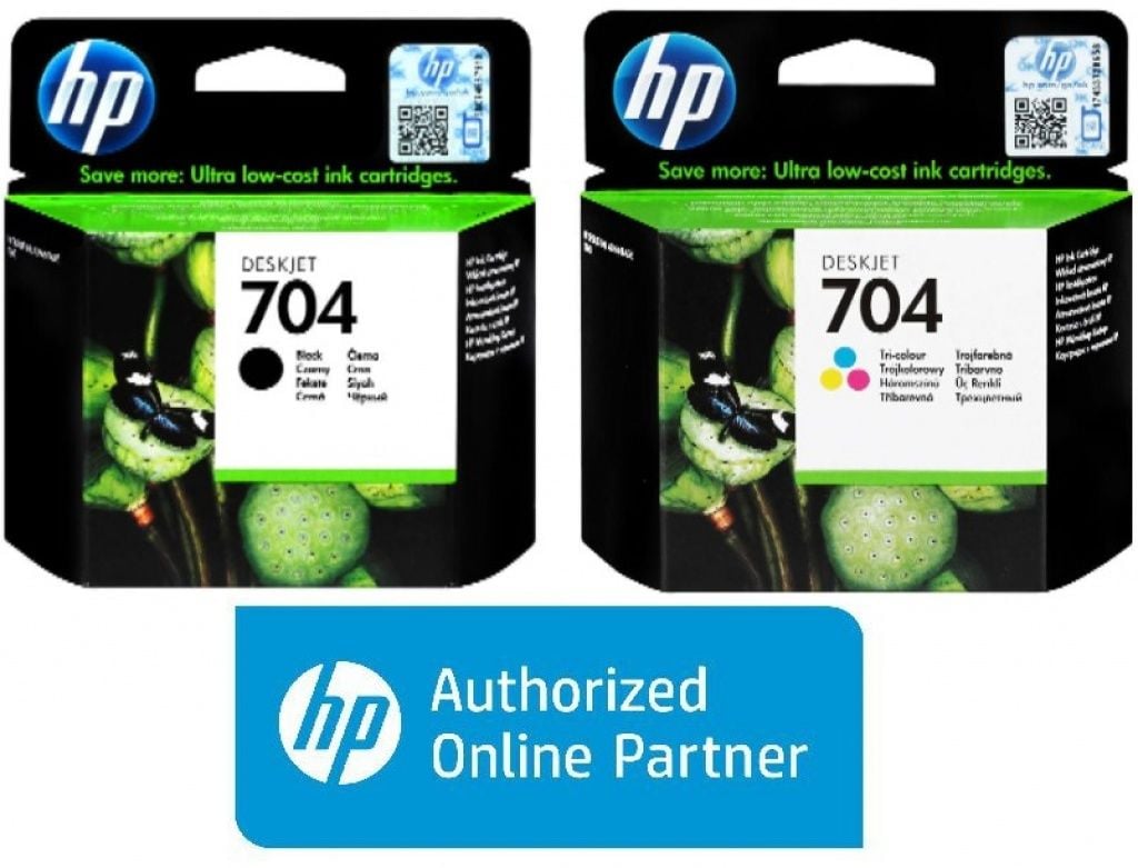 HP 704 Siyah Cn692ae + 704 Renkli Cn693ae Orijinal Kartuş Seti CN692AE-CN693AE