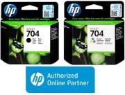 HP 704 Siyah Cn692ae + 704 Renkli Cn693ae Orijinal Kartuş Seti CN692AE-CN693AE