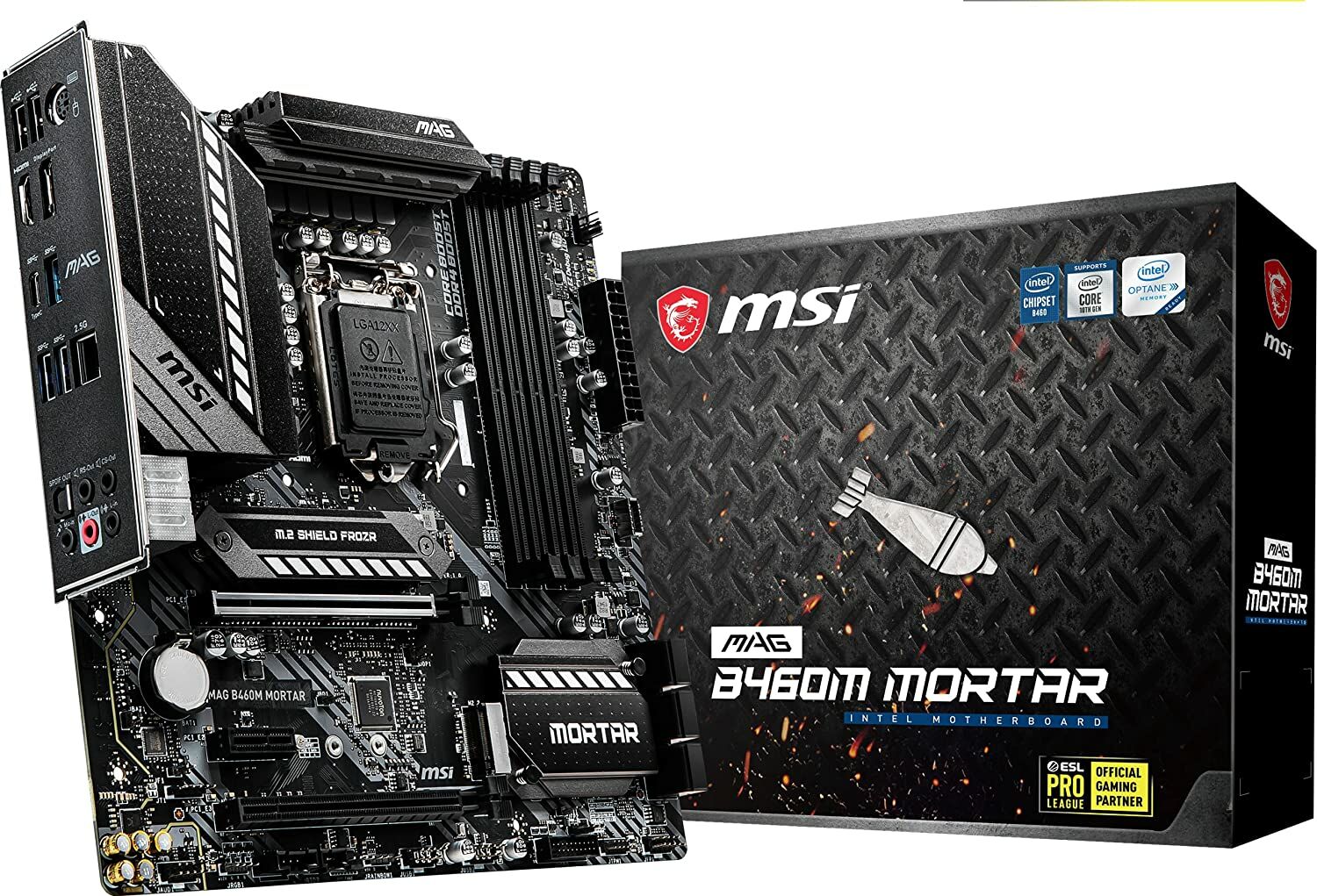 MSI MAG B460M MORTAR 2933MHz DDR4 Soket 1200 M.2 DP HDMI mATX Anakart