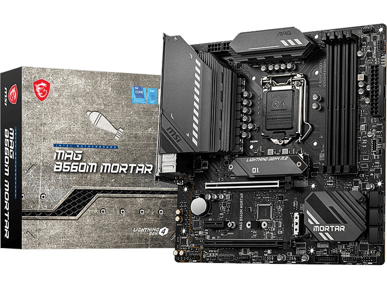 MSI MAG B560M MORTAR 5066MHz(OC) DDR4 Soket 1200 M.2 HDMI DP mATX Anakart