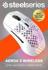 SteelSeries Aerox 3 2022 Snow RGB Kablosuz Gaming Mouse