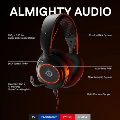 Steelseries Arctis Nova 3 RGB Kablolu Siyah Gaming Kulaklık
