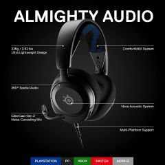 SteelSeries Arctis Nova 1P Hi-Fi Kablolu Siyah Oyuncu Kulaklığı