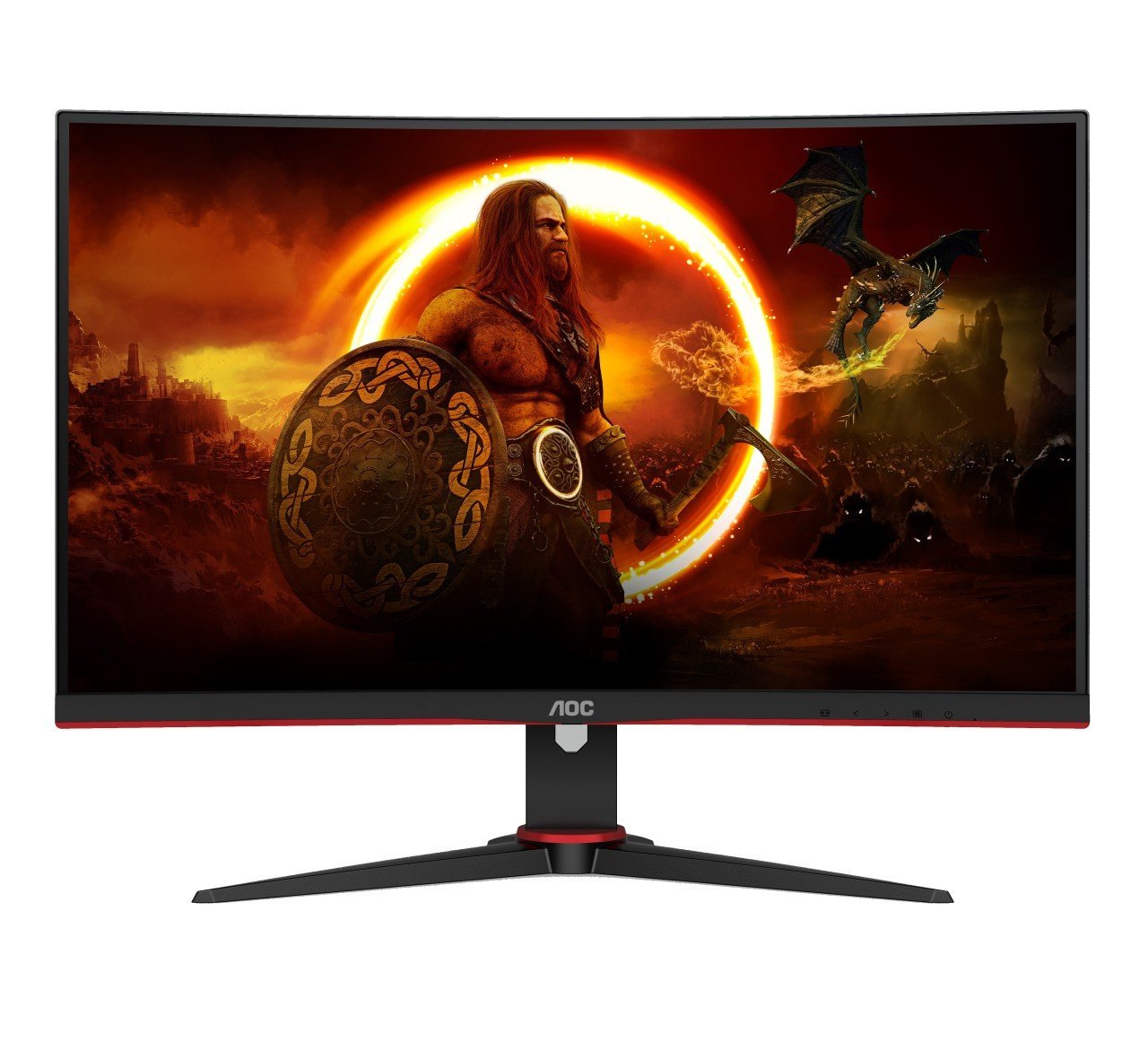 AOC 23.6 C24G2AE 165Hz 1ms 2xHDMI DP VGA VA FHD FreeSync Premium Curved Gaming Monitör