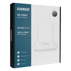 Everest SG-V500 2.4GHz 300Mbps Kablosuz VDSL/ADSL2+ Modem Router