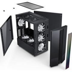 GameBooster GB-M201B ARGB 600W 80+ USB 3.0 Mini Tower Kasa