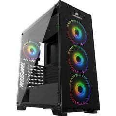 GameBooster GB-PE05B RGB TG 600W 80+ USB 3.0 Mid Tower Kasa