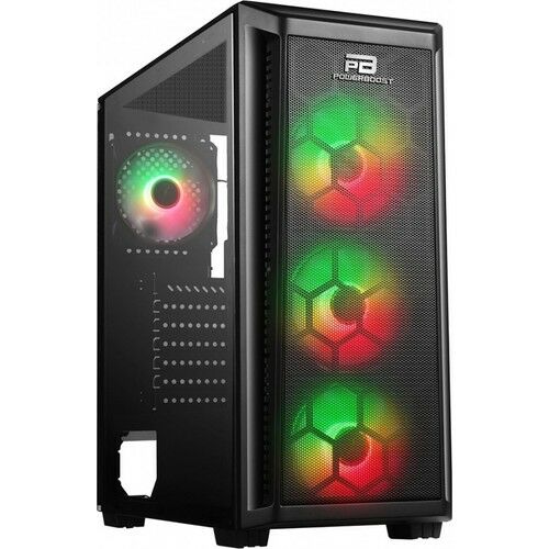 POWER BOOST VK-T01B RGB 650W 80+ Mesh Panel USB 3.0 Mid Tower Kasa