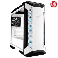 ASUS TUF GAMING GT501 White Edition RGB Tempered Glass USB 3.1 Mid Tower Kasa