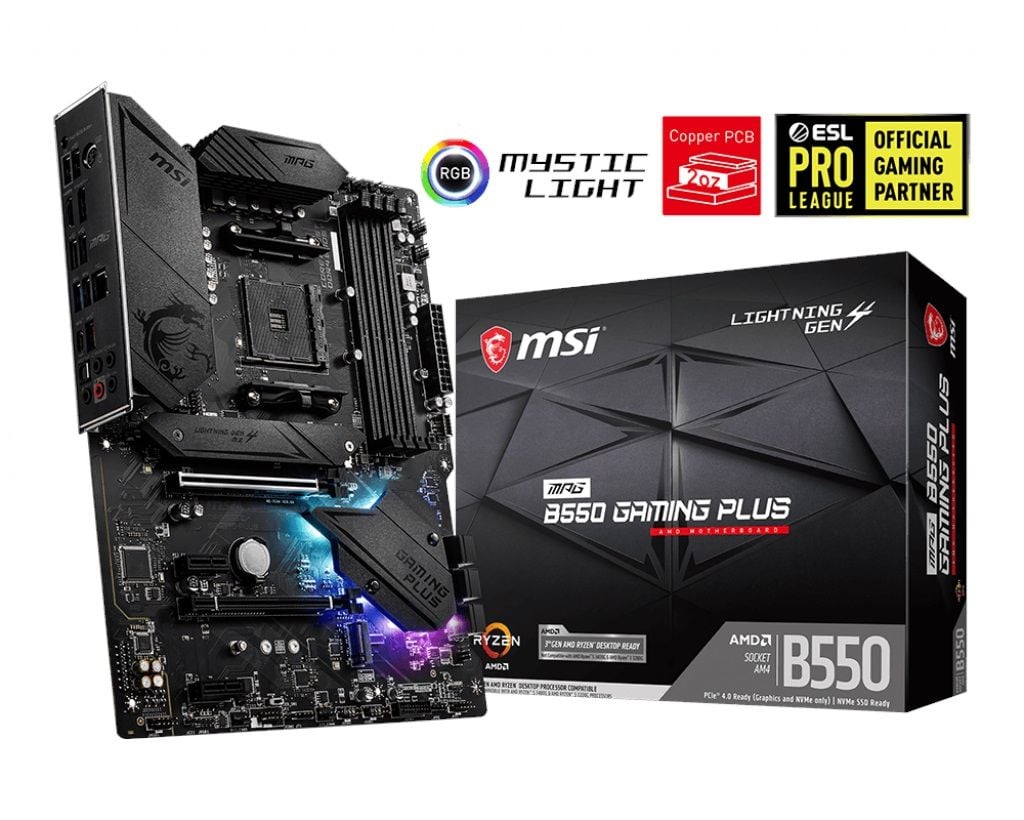 MSI MPG B550 GAMING PLUS 4400MHz(OC) DDR4 Soket AM4 M.2 HDMI DP ATX Anakart