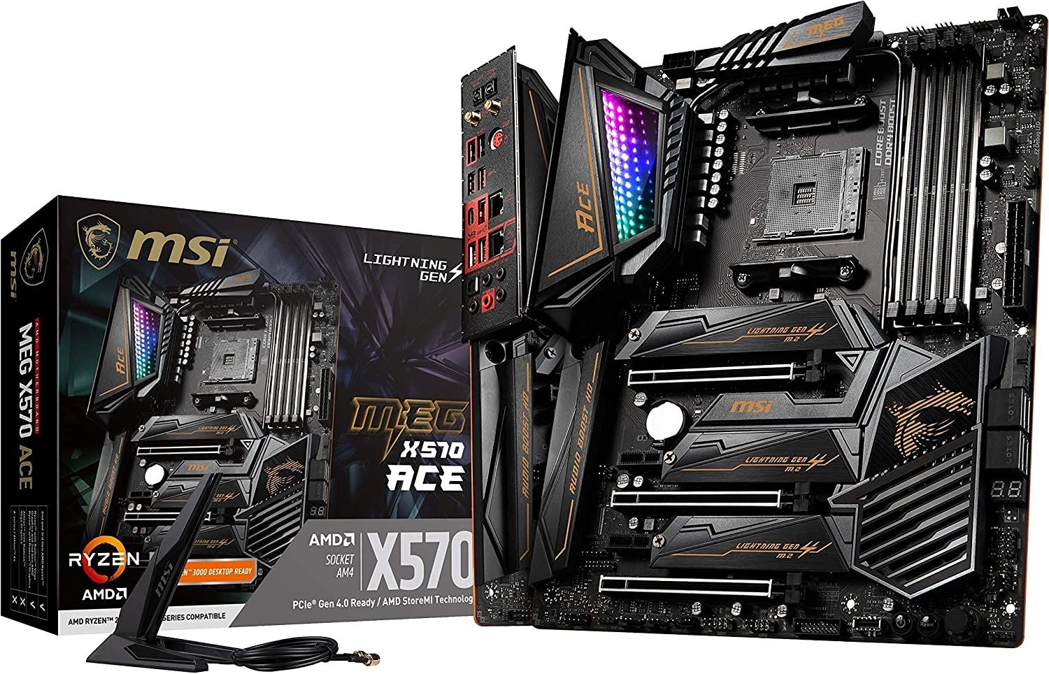 MSI MEG X570 ACE 4600MHz(OC) DDR4 Soket AM4 RGB WiFi M.2 PCIe 4.0 ATX Anakart